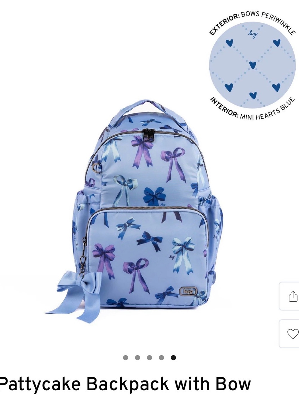 lug Kids Backpack in Bows Periwinkle